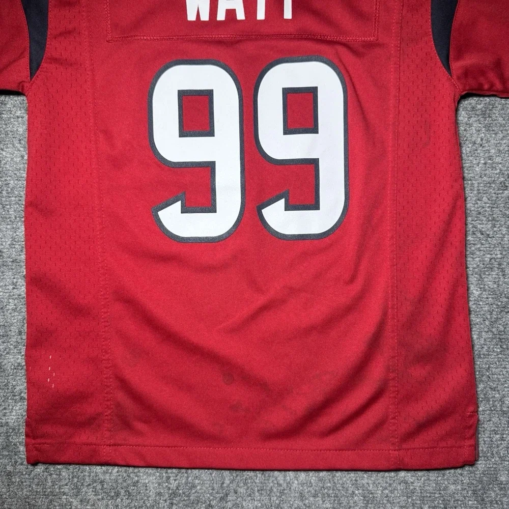 Nike Boys Houston Texans J.J. Watt 99 On Field Jersey Red Medium 10/12 NFL